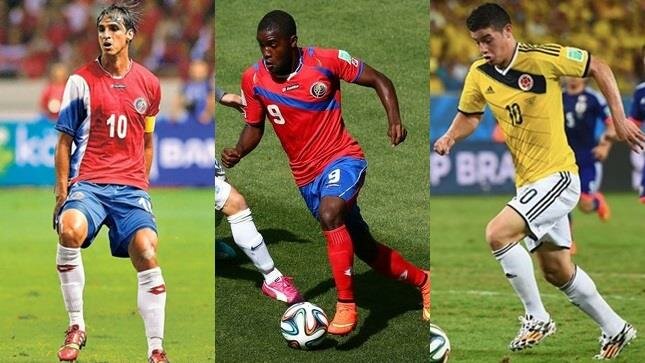 Bryan Ruiz, Joel Campbell and James Rodriguez, from left to right | Facebook Bryan Ruiz, Joel Campbell and James Rodriguez, from left to right | Facebook